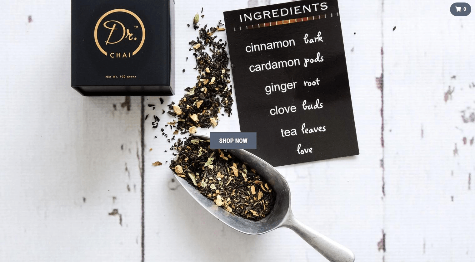 Dr Chai Tea精緻電子商務網站主頁面 Dr Chai Tea精緻電子商務網站主頁面